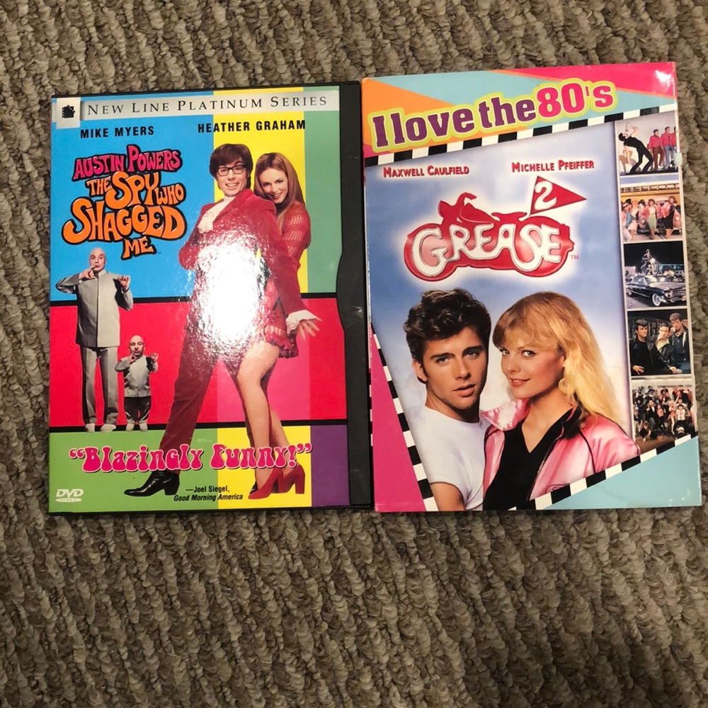 Grease 2 and Austin powers DVD
